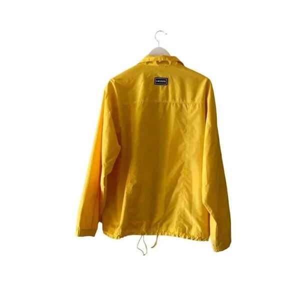 2 for $30 Lacoste Unisex Yellow Sportswear Wind Jacket Oversized Zipper SZ L - Picture 1 of 12